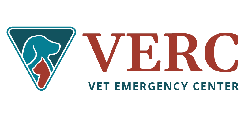Emergency Vet logo for VERC Vet Emergency Center with dog and cat icon